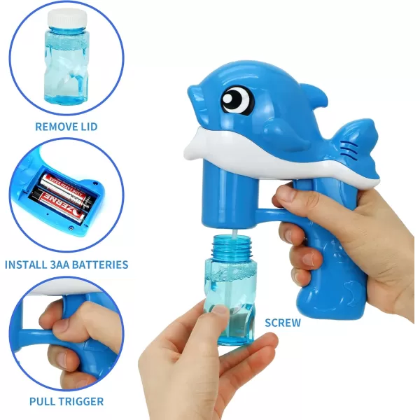 JOYIN 2 Bubble Guns Kit Whale Automatic Bubble Maker Blower Machine with 4 Bubble Solutions for Kids Bubble Blaster Summer Toy Birthday Outdoor ampamp Indoor Activity Easter Valentine Party FavorsYellowblue