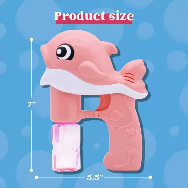 JOYIN 2 Bubble Guns Kit Whale Automatic Bubble Maker Blower Machine with 4 Bubble Solutions for Kids Bubble Blaster Summer Toy Birthday Outdoor ampamp Indoor Activity Easter Valentine Party FavorsBluepink