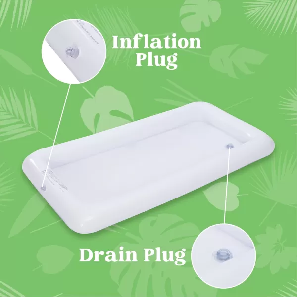 JOYIN 3Pack Inflatable Serving Bars Cooler  Inflatable Cooler Ice Buffet Salad Serving Trays with Drain Plug Food Drink Holder for Indoor Outdoor Summer Picnic Beach Pool Luau Party