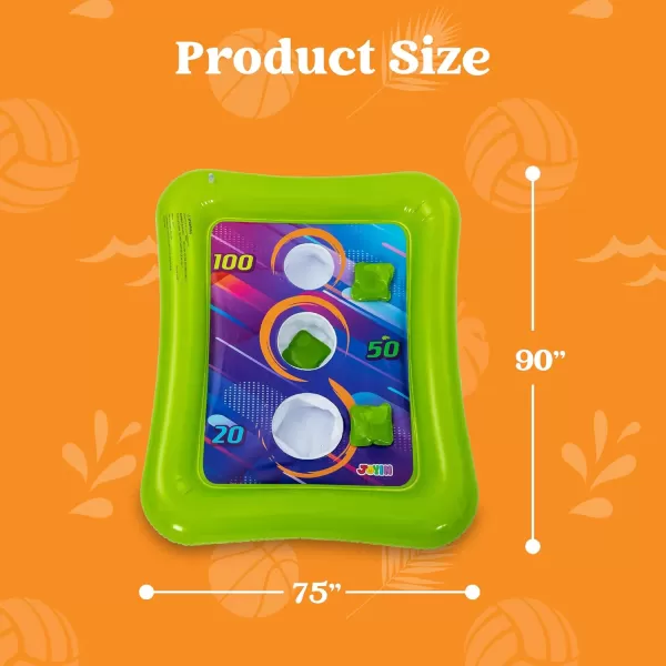 2 Sets Inflatable Pool Toss Game Combo Set Includes Ring Toss ampamp CornToss Game Floating Toss Game Swimming Pool Games for Kids Adults Summer Pool Party Fun ampamp Pool Accessories