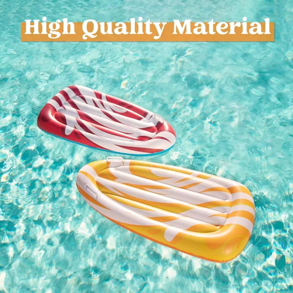 JOYIN 2 Pack Inflatable Body Boards with Handles for Water Slides Surfing Board for Slip Slide Swimming Pool Floating Water Boards Learn to Swim Summer Water Fun Toy for Kids and Toddlers