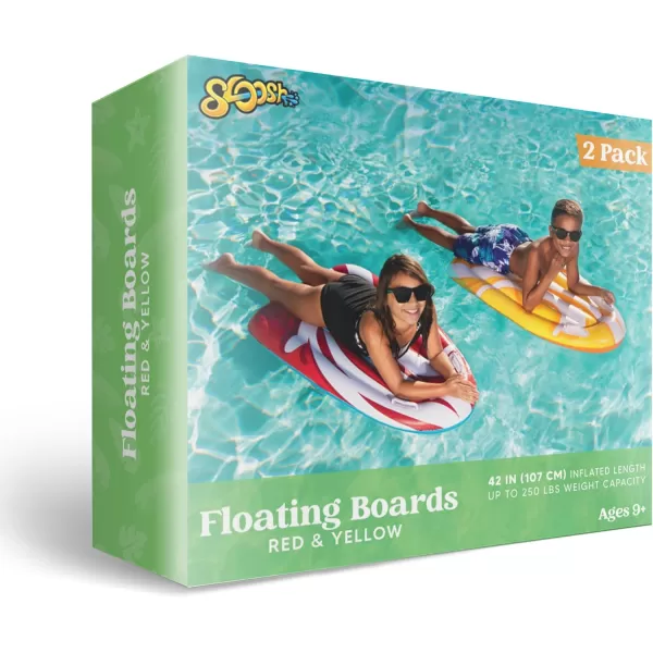 JOYIN 2 Pack Inflatable Body Boards with Handles for Water Slides Surfing Board for Slip Slide Swimming Pool Floating Water Boards Learn to Swim Summer Water Fun Toy for Kids and Toddlers
