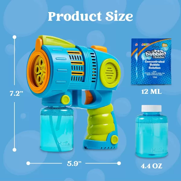 Sloosh 2 Packs Bubble Gun Machine with Bubble Refill Solution 5000 Bubbles Per Min Shatterproof Leakage Proof Automatic Bubble Maker Blower for Kids Outdoors Party Easter Summer