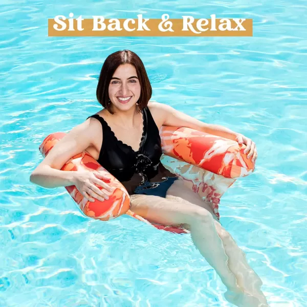 Sloosh 3 Pack 4in1 Inflatable Pool Floats Hammock Water Hammock Lounges MultiPurpose Swimming Pool Accessories Saddle Lounge Chair Hammock Drifter for Pool Lake Outdoor Beach