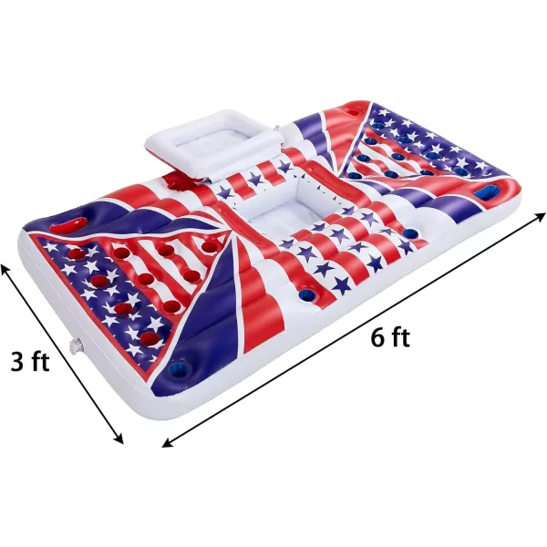 Sloosh Inflatable Pool Lounge Floating Pong Floats for Adults Party Summer Pool Floats Pool Games Lounge Raft with CoolerLine