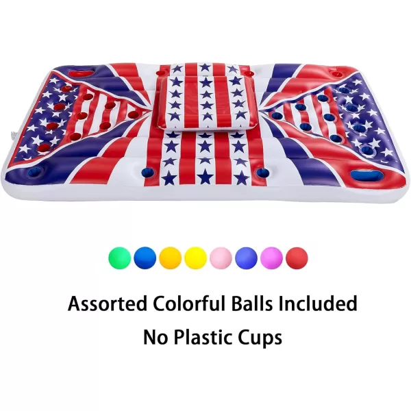 Sloosh Inflatable Pool Lounge Floating Pong Floats for Adults Party Summer Pool Floats Pool Games Lounge Raft with CoolerLine