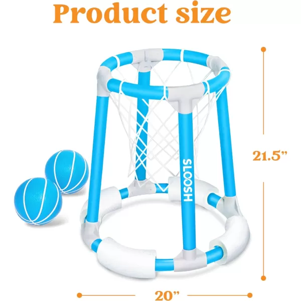 Sloosh Pool Basketball Hoop Toys Floating Basketball Pool Game Swimming Pool Floats Toys with Balls Pump Summer Outdoor Water Play Toy for Kids and Adults Blue OrangeBlue