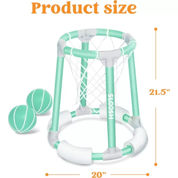 Sloosh Pool Basketball Hoop Toys Floating Basketball Pool Game Swimming Pool Floats Toys with Balls Pump Summer Outdoor Water Play Toy for Kids and Adults Blue OrangeGreen