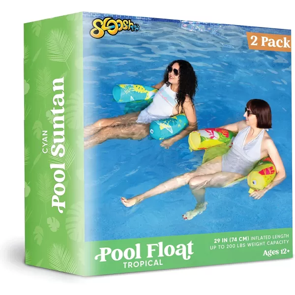 Sloosh Pool Floats Chairs Adult2 Packs Inflatable Noodle Chair with Sling Soft FabricFloating Pool Float Chair Lounge Water Chairs Swimming Floaties for Party Summer Water FunSummer Leaves