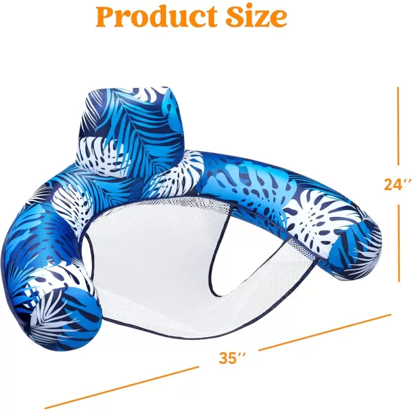 Sloosh Pool Floats Chairs AdultFloating Water Hammock ChairPlant Pattern Inflatable Pool Lounge Chairs for AdultsBlow up Pool Noodles Floats for Swimming Pool Party Summer Water Fun