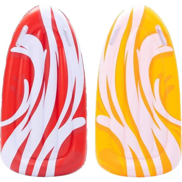 JOYIN 2 Pack Inflatable Body Boards with Handles for Water Slides Surfing Board for Slip Slide Swimming Pool Floating Water Boards Learn to Swim Summer Water Fun Toy for Kids and Toddlers