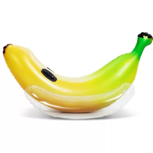 Sloosh Inflatable Banana Pool Float  Ride on Banana Pool Floats Funny Swimming Pool Party Decorations