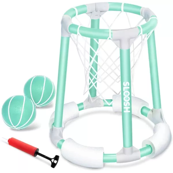 Sloosh Pool Basketball Hoop Toys Floating Basketball Pool Game Swimming Pool Floats Toys with Balls Pump Summer Outdoor Water Play Toy for Kids and Adults Blue OrangeGreen