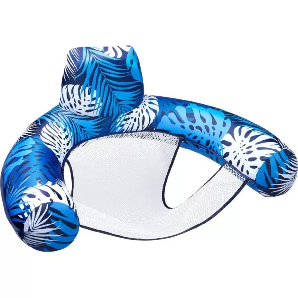 Sloosh Pool Floats Chairs AdultFloating Water Hammock ChairPlant Pattern Inflatable Pool Lounge Chairs for AdultsBlow up Pool Noodles Floats for Swimming Pool Party Summer Water Fun