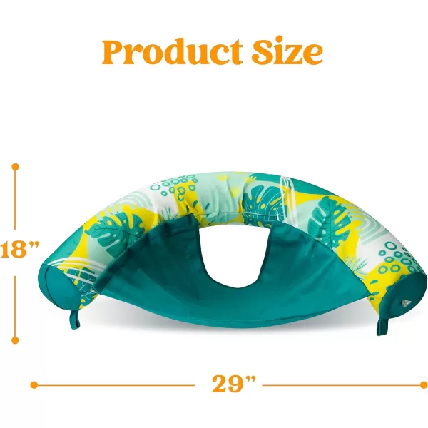 Sloosh 3 Packs Inflatable Pool Float Noodle Chair Floral Design Pool Noodle Sling Floatie Swimming Pool Party Floating Chair Pool Floats for AdultOrangeYellowGreen