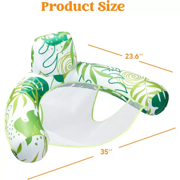 Sloosh Pool Floats Chairs Adult2 Pack Floating Water Hammock ChairInflatable Pool Lounge Chairs with headrest for AdultsBlow up Pool Noodles Floats for Swimming Pool Party Summer Water Fun