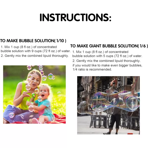 JOYIN Toy Bubble Solution Refill up to 25 Gallon Big Bubble Solution 32 Ounce Concentrated Solution for Bubble Machine Gun Wand Toys Outdoor ampamp Indoor Activity