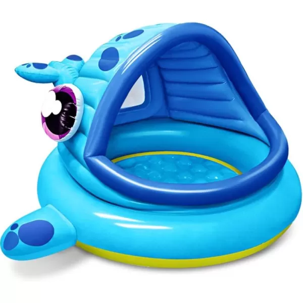 JOYIN Inflatable Shade Kiddie PoolWhale Baby Pool Tent Infant Swimming Pool for Kids 54quot x 56quot x 28quotBlow Up Toddler Pool for Swim Party Toys Summer Water Beach Fun
