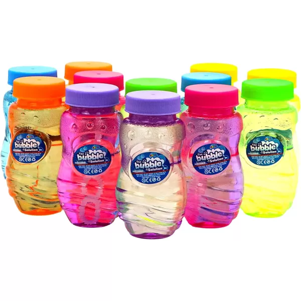 JOYIN Bubbles Bottle 12 Pack 5 oz Party Favor for Kids Bulk Bubble Solution Blowing Wand 2 Dozen Party Supplies Outdoor Toys Wedding Party Summer Celebration Birthday Fun Gift