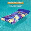 imageSloosh Inflatable Pool Floats Lounge  XL Fabric Covered Pool Mat Floaties for Adults Ultra Comfort Water Floating Lounger with Headrest for Beach Lake Swimming Pool Sun Tanning Float Raft 72quotX34quot