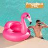 imageJOYIN Inflatable Flamingo Tube Pool Float Fun Beach Floaties Swim Party Toys Summer Pool Raft Lounge for Adults ampamp Kids with 2 Cup Holders and Head Rest
