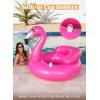 imageJOYIN Inflatable Flamingo Tube Pool Float Fun Beach Floaties Swim Party Toys Summer Pool Raft Lounge for Adults ampamp Kids with 2 Cup Holders and Head Rest