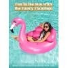 imageJOYIN Inflatable Flamingo Tube Pool Float Fun Beach Floaties Swim Party Toys Summer Pool Raft Lounge for Adults ampamp Kids with 2 Cup Holders and Head Rest