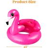 imageJOYIN Inflatable Flamingo Tube Pool Float Fun Beach Floaties Swim Party Toys Summer Pool Raft Lounge for Adults ampamp Kids with 2 Cup Holders and Head Rest