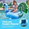 imageJOYIN Inflatable Peacock Pool Float  Giant Peacock Fun Beach Floaties Pool Party Decorations Adult Size Inflatable Animal Summer Swim Pool Raft Toys Lounge for Adults ampamp KidsBlue Peacock