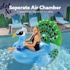 imageJOYIN Inflatable Peacock Pool Float  Giant Peacock Fun Beach Floaties Pool Party Decorations Adult Size Inflatable Animal Summer Swim Pool Raft Toys Lounge for Adults ampamp KidsBlue Peacock