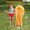 imageSLOOSH 2 Pack Inflatable Body Boards for Water Slides Surfing Board Pool Floats Swimming Pool Floating Boards Learn to Swim Summer Water Fun Toy for Kids and Toddlers Red and Orange