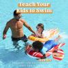 imageSLOOSH 2 Pack Inflatable Body Boards for Water Slides Surfing Board Pool Floats Swimming Pool Floating Boards Learn to Swim Summer Water Fun Toy for Kids and Toddlers Red and Orange