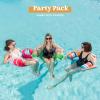 imageSLOOSH Inflatable Pool Noodle Chair 3 Packs Stripes Design Pool Floats Noodle Sling Floatie Swimming Party Floating Chair for Adult Party Summer Water FunStripe