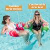 imageSLOOSH Inflatable Pool Noodle Chair 3 Packs Stripes Design Pool Floats Noodle Sling Floatie Swimming Party Floating Chair for Adult Party Summer Water FunStripe