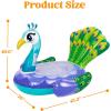 imageSloosh 2Pack Inflatable Dinosaur ampamp Peacock Pool Floats Set Fun Beach Floaties for Swim Party Decorations Toys Inflatable Island Summer Pool Raft Lounge Ride On for Adults Kids