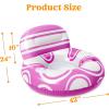 imageSloosh Inflatable Pool Floats Lounger  Pool Floaties Blow Up Air Sofa Floating Chair with Big Backrest Heavy Duty River Tubes Summer Lake Beach Water Float Raft Floaty for Adults Blue WhitePink White