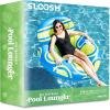 imageSloosh Inflatable Pool Floats Lounger  Pool Floaties Blow Up Air Sofa Floating Chair with Big Backrest Heavy Duty River Tubes Summer Lake Beach Water Float Raft Floaty for Adults Blue WhiteBlue Yellow