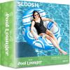 imageSloosh Inflatable Pool Floats Lounger  Pool Floaties Blow Up Air Sofa Floating Chair with Big Backrest Heavy Duty River Tubes Summer Lake Beach Water Float Raft Floaty for Adults Blue WhiteBlue White