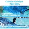 imageSloosh Pool Floats Chairs AdultInflatable Pool LoungePlant Pattern Floating Mat HammockBlow up Water Chairs Noodles rafts for Party Summer Water Beach FunBlue leaves