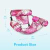 imageSloosh Pool Floats Chairs AdultInflatable Pool LoungePlant Pattern Floating Mat HammockBlow up Water Chairs Noodles rafts for Party Summer Water Beach FunPink leaves