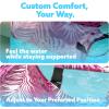 imageSloosh Pool Floats Chairs AdultInflatable Pool LoungePlant Pattern Floating Mat HammockBlow up Water Chairs Noodles rafts for Party Summer Water Beach FunPink leaves