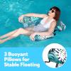 imageSloosh Pool Floats Chairs AdultInflatable Pool LoungePlant Pattern Floating Mat HammockBlow up Water Chairs Noodles rafts for Party Summer Water Beach FunGreen leaves