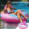 imageSLOOSH Inflatable River Tubes Float  Heavy Duty Pool Tube Floats for Adults FloatingPink