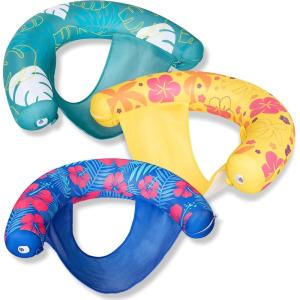 imageSLOOSH Pool Floats Noodle Chair3 Packs Inflatable Pool Noodle Sling Floatie Swimming Party Floating Chair Floats for Adult Summer Water BeachTropical Design
