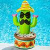 imageJOYIN 43quot Inflatable Cactus Cooler with Sombrero Hat for Fiesta Cinco de Mayo Party Supplies Inflatable Party Cooler Pool Party Decoration