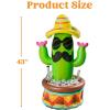 imageJOYIN 43quot Inflatable Cactus Cooler with Sombrero Hat for Fiesta Cinco de Mayo Party Supplies Inflatable Party Cooler Pool Party Decoration