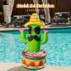 imageJOYIN 43quot Inflatable Cactus Cooler with Sombrero Hat for Fiesta Cinco de Mayo Party Supplies Inflatable Party Cooler Pool Party Decoration