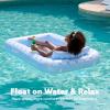 imageSLOOSH Inflatable Tanning Pool Lounger Float 70quot x 46quot Pool Floats Adult with Pillow 4 in 1 Suntan Tub Raft FloatieSunbathing Bed Lounge for Water Blow Up Ball Pit Party GiftsBlue Breezestar