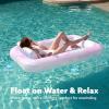 imageSLOOSH Inflatable Tanning Pool Lounger Float 70quot x 46quot Pool Floats Adult with Pillow 4 in 1 Suntan Tub Raft FloatieSunbathing Bed Lounge for Water Blow Up Ball Pit Party GiftsPink Marble