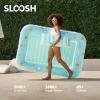 imageSLOOSH Inflatable Tanning Pool Lounger Float 70quot x 46quot Pool Floats Adult with Pillow 4 in 1 Suntan Tub Raft FloatieSunbathing Bed Lounge for Water Blow Up Ball Pit Party GiftsBlue Daisy